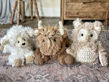 Owl Plush Stuffed Animal Beige
