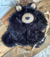 Black Bear Lovey Baby Blanket