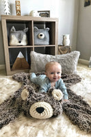 Brown Bear Rug for Woodland Nursery