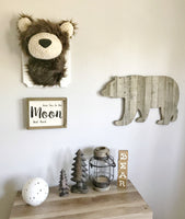 Brown Grizzly Bear Wall Mount