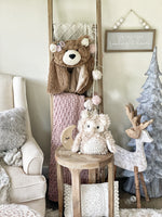 Owl Plush Stuffed Animal Beige