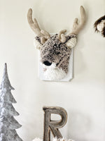 Brown Frosted Deer Wall Mount